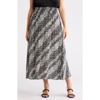 Renee C Smocked Waist Midi Skirt in Black at Nordstrom Rack, Size 2 X
