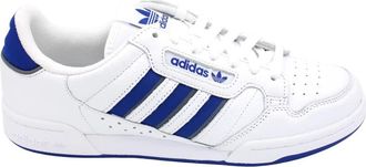 adidas Gestreepte Leren Veters Rubberen Zool Sneaker - Heren - Skateschoenen - Wit - 44 EU - Fitness