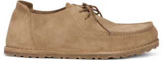 Birkenstock Mens Loafers Utti Lace Suede Grey Taupe Leather