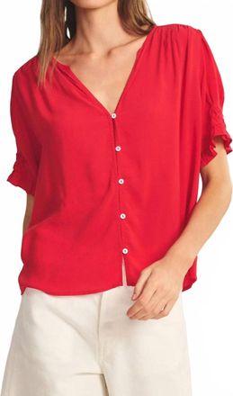 Velvet Carmella V-Neck Top In Lipgloss