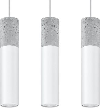 OEM L&aacute;mpara Colgante Onjo 3 Gu10 Hormig&oacute;n Blanco Lumilo 06.449.49
