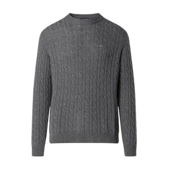 North Sails Jersey de cuello redondo de punto trenzado - Knitwear - Hombre - Gris - XL