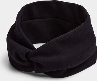 Simons Womens Wide ultra-soft knotted headband