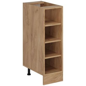 Vicco Estante De Cocina R-line, Roble Dorado, 25 Cm Sin Encimera