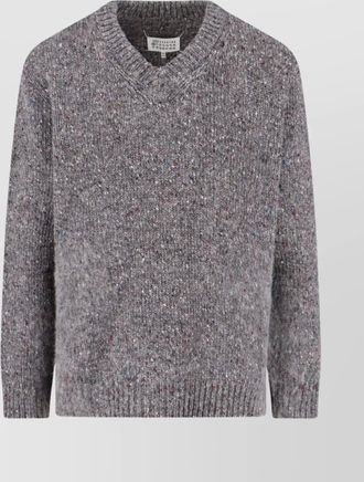 Maison Margiela crewneck sweater speckled pattern