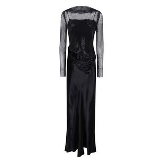 Alberta Ferretti Kleedjes, Dames, Zwart, S, Elegante Zwarte Avondjurk