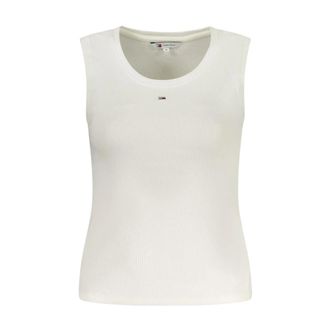 Tommy Hilfiger Katoenen Tanktop - Dames - Tops - Wit - Maat: L Katoen