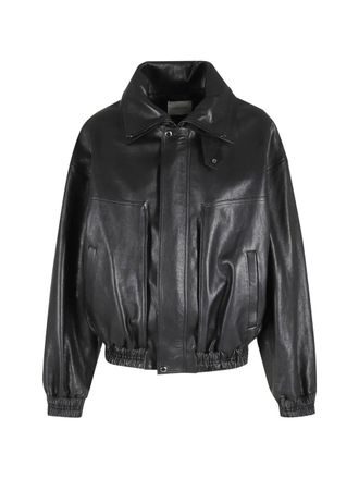 Magda Butrym Leather Aviator Jacket