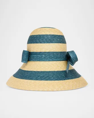 Valentino Garavani VLogo Signature Straw Cloche Hat