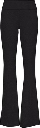 Generic Flared Trousers For Women UK Elasticated High Waist Bootcut Pants Solid Color Bootleg Trousers Stretchy Skinny Yoga Pants Lightweight Pull On Casual B