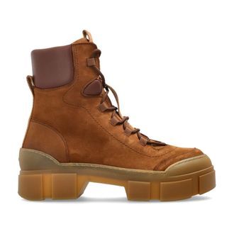 Vic Matié Lace-up Boots, female, Brown, Size: 7 1/2 US Suede ankle boots