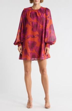 Hutch Twiggy Long Sleeve Shift Dress in Romantic Blotted Floral at Nordstrom Rack, Size Small