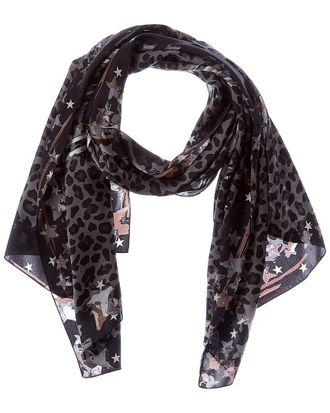 Jimmy Choo London Logo Silk Scarf