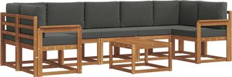vidaXL Conjunto De Sof&aacute;s De Exterior 8 Uds. Natural Y Antracita Vidaxl