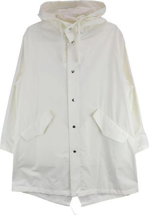 Jil Sander hooded parka coat - men - Cotton - 46 - White