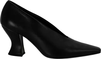 Bottega Veneta Pre-owned Womens Almond Pumps in Black Lamb Leather - Size 35.5 EU/IT