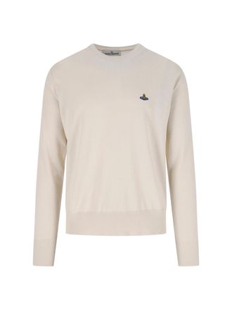 Vivienne Westwood Cream Alex Cotton Crew Neck Sweater