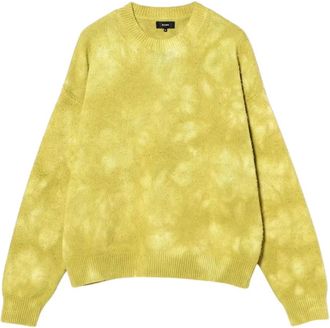 Beams Plus Truien & Vesten, Heren, Geel, XL, Katoen, 5 Gauge Garment Dye Crew Neck