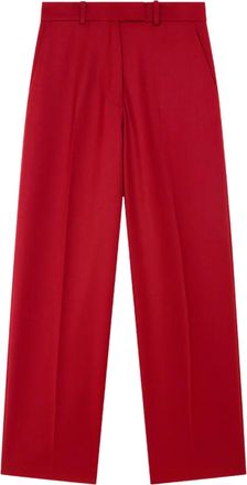 Frankie Shop Red Wide Leg Satin Wide-Leg Pants