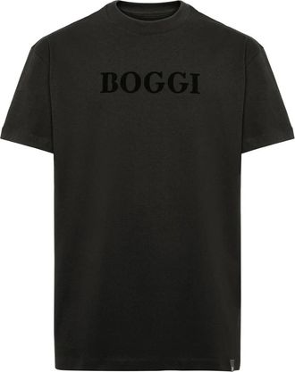 Boggi Milano Tops, Heren, Zwart, XL, Katoen, Cotton Jersey T-Shirt