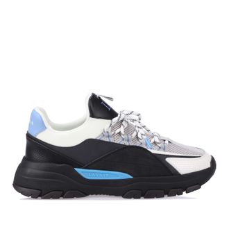 Lavair Mens Creator Evo Trainers in White blue Leather - Size UK 6