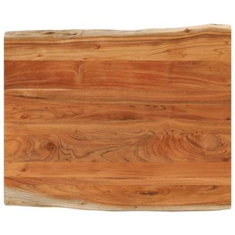 Berkfield Home Table Top 100x80x2.5 cm Rectangular&not;Solid Wood Acacia Live Edge in Brown