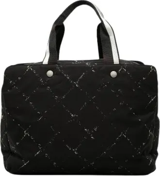 Chanel Pre-owned Vintage Tote Bag - Dames - Vintage Shopper - Zwart - ONE Size - Nylon - Vintage