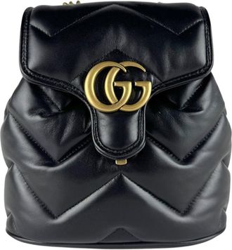 Gucci Black Leather Backpack (Pre-Owned)