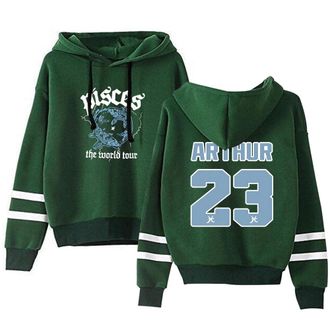 Generic J Arthur 23 Fashion Mens Hoodie Casual Loose Tracksuit (Green,M)