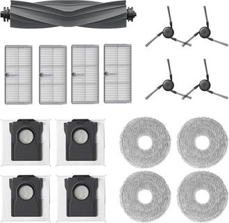 OEM 17 Accesorios Para Aspiradora Robot Dreame X40 Ultra / X40 Ultra Complete / L40 Ultra. 1 Cepillo Principal, 4 Filtros, 4 Bolsas, 4 Pa&ntilde;os De Limpieza Y