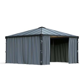 Palram Palermo Curtain Set Square Gazebo 4X (Gazebo Not Included) in Grey