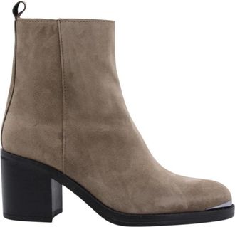 Alpe Stijlvolle Enkellaars Amares - Dames - Laarzen met Hak - Beige - 38 EU - Schoenen