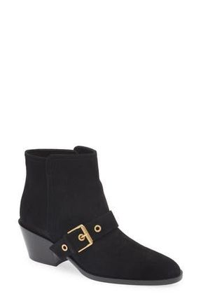 Gianvito Rossi Buckle Bootie in Black Nero at Nordstrom Rack, Size 9.5Us / 39.5Eu