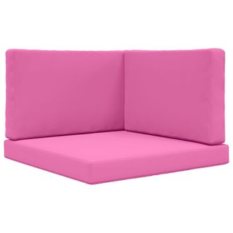 vidaXL Coj&iacute;n Para Sof&aacute; De Exterior 3 Pcs Rosa Poli&eacute;ster Vidaxl