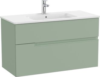 Roca Pack Mueble Base De Dos Cajones + Lavabo Unik Victoria-n - Roca Color: Verde Savia
