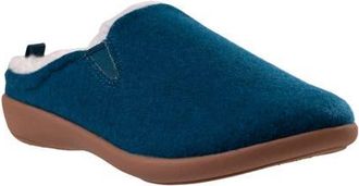 Revitalign Dundee Cozy Faux Shearling Lined Slipper in Dark Teal at Nordstrom, Size 5.5