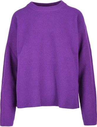 Ballantyne Ribbed Wool Sweater - Purple