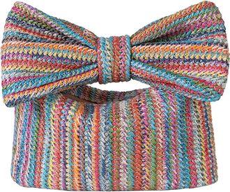 Generic Straw Purse for Women,Bow Straw Clutch Purses and Handbags, Summer Handmade Woven Beach Bag for Party Wedding Vacation, Chroma