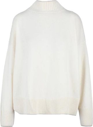 Eleventy Womens Cashmere Mock Neck Pullover - White