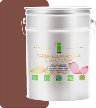OEM Pintura De Fachada De Silicona Marr&oacute;n 10l Permeable Al Vapor + Biocidas