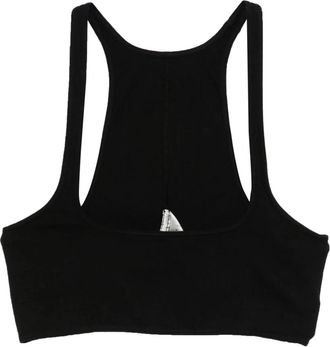 Rick Owens Temple Unhorny Top - Dames - Tops zonder mouwen - Zwart - L - Katoen - Tops