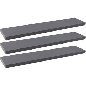 Woltu Estanter&iacute;a De Pared De Mdf Juego De 3 Negro 120cm - Woltu