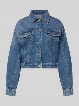 Zero Jeansjacke mit Brusttaschen und Knopfleiste in Jeansblau, Gr&ouml;&szlig;e 34