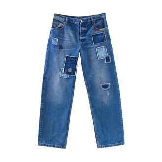 Marc Jacobs Straight Fit Jeans, female, Blue, W30, Patchwork Straight Jeans