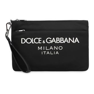 Dolce & Gabbana Tassen, Heren, Zwart, ONE Size, Nylon, Nylon Pouch