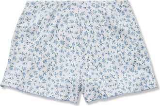 Petite Plume Pima Cotton Pointelle Shorts in Blue at Nordstrom, Size X-Large
