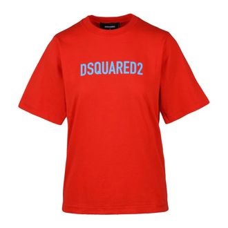 Dsquared2 Dsquared 2 tshirt - Dames - T-shirts - Rood - M - Katoen - Tops