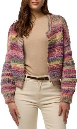 Saachi Rainbow Stripe Crop Cardigan in Pink Multi at Nordstrom Rack