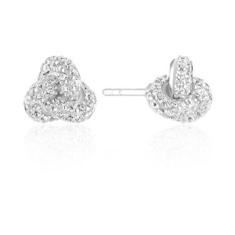 Sif Jakobs Jewellery Accessoires, Dames, Grijs, ONE Size, Zilveren oorbellen met witte zirkonia