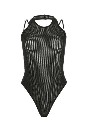 Andreadamo Black stretch viscose blend bodysuit